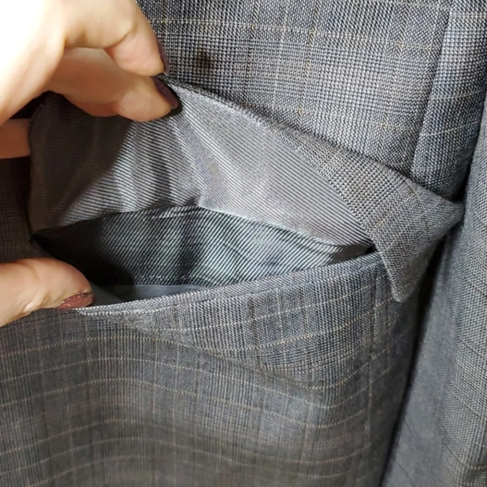 Men's Burberry Plaid Suit Jacket